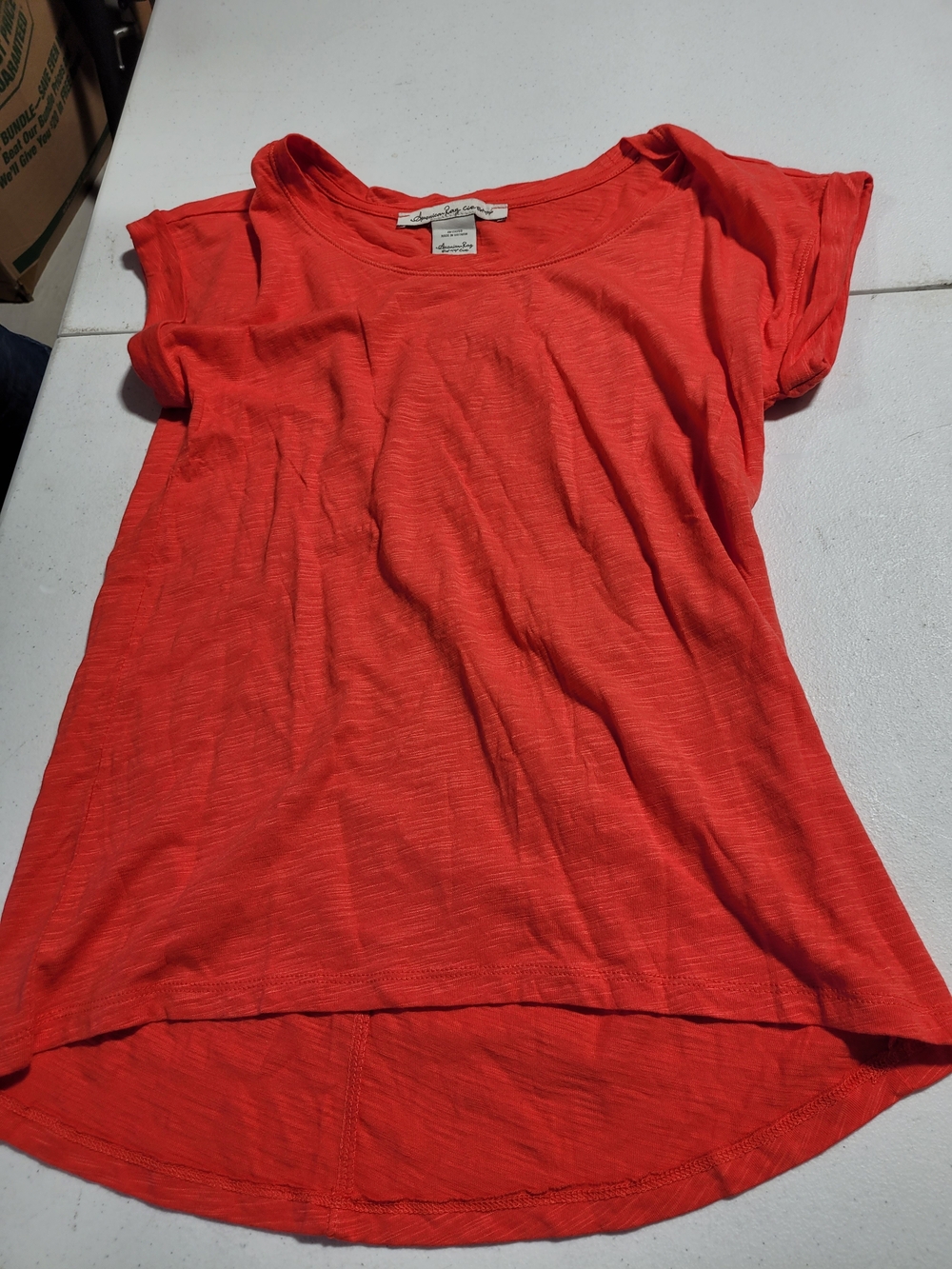 American Rag Short Sleeve Tee in Coral